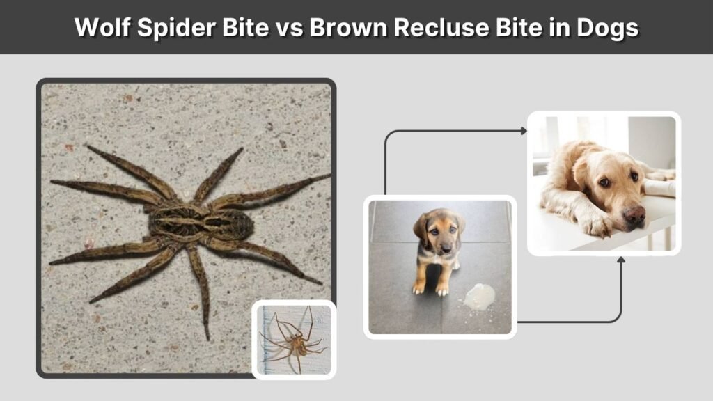 Wolf Spider Bite vs Brown Recluse Bite in Dogs