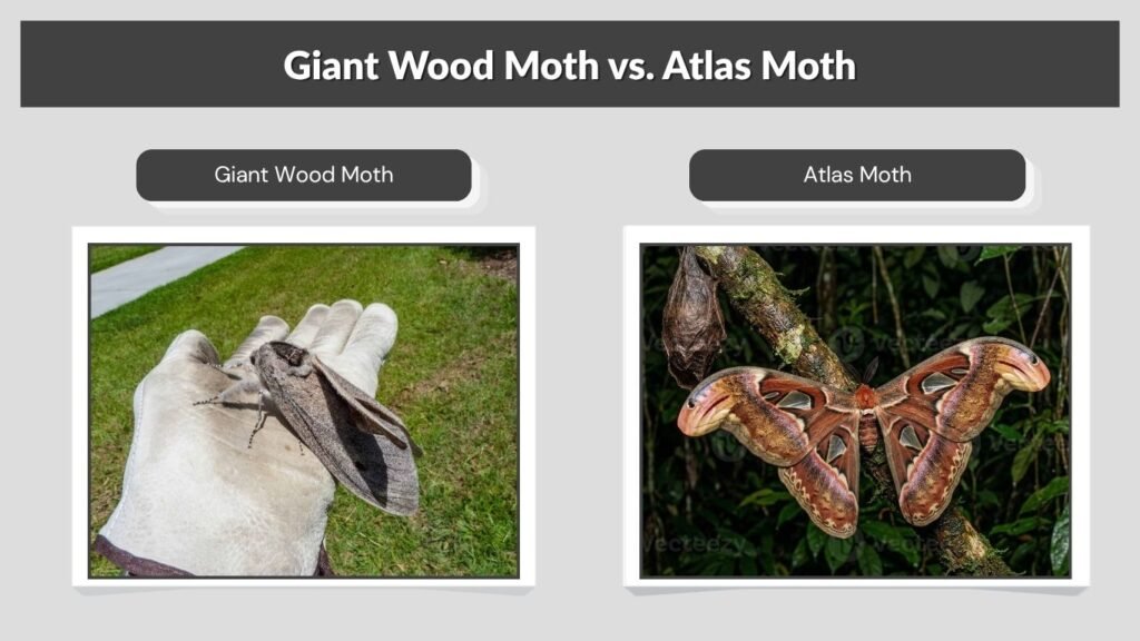Giant Wood Moth vs. Atlas Moth