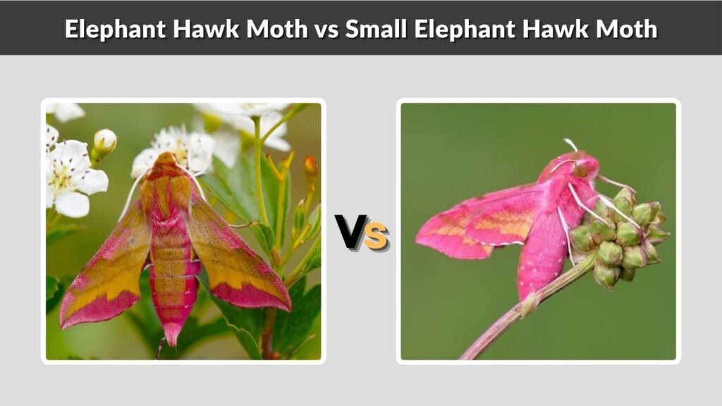 Elephant Hawk Moth vs Small Elephant Hawk Moth