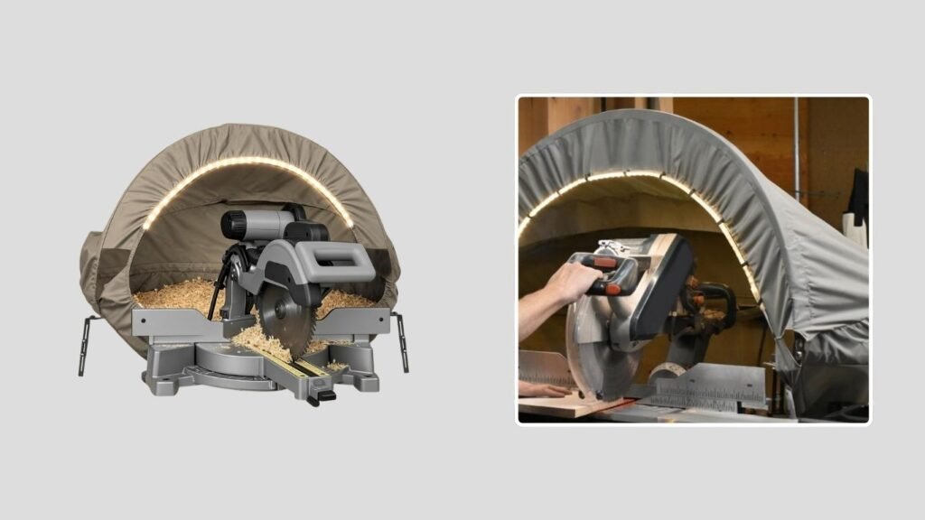 Katywixu Miter Saw Dust Hood with Light