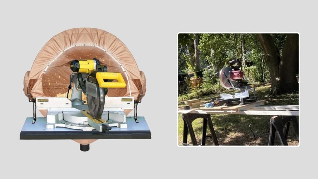 GARVIN Miter Saw Dust Collection Hood with Light