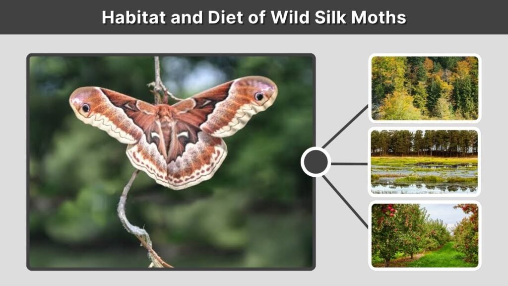 Habitat and Diet of Wild Silk Moths