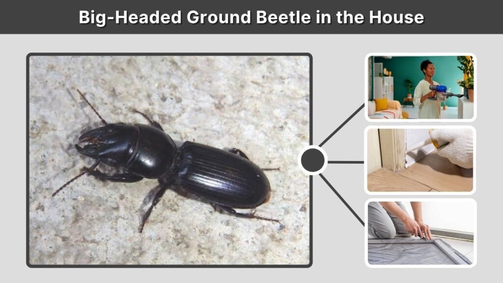 Big-Headed Ground Beetle in the House