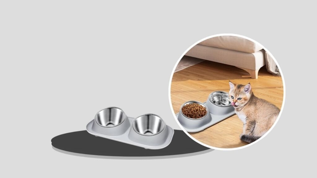 Harhana Ant Away Stainless Steel Elevated Cat Bowls